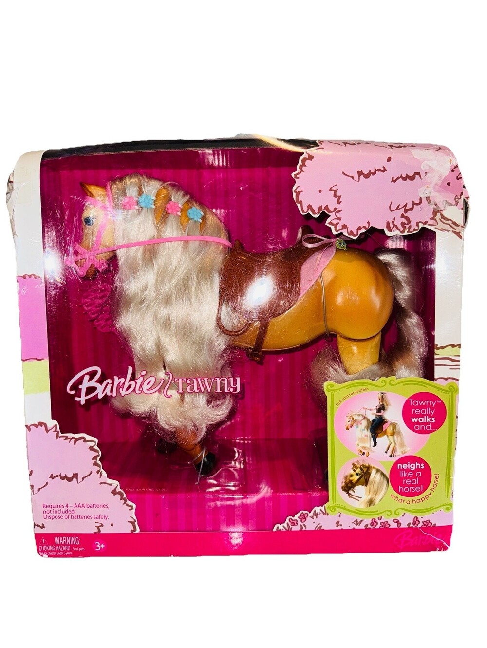NIB Barbie Tawny Horse Electronic Walks Talks 2006 #J9488 NEW Walking Vintage
